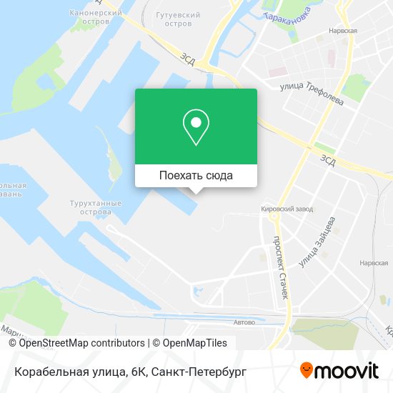 Карта Корабельная улица, 6К