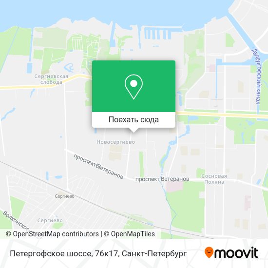 Карта Петергофское шоссе, 76к17