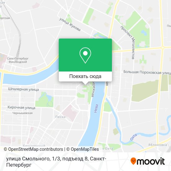 Карта улица Смольного, 1 / 3, подъезд 8