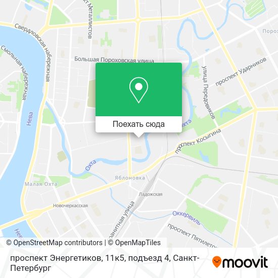 Карта проспект Энергетиков, 11к5, подъезд 4