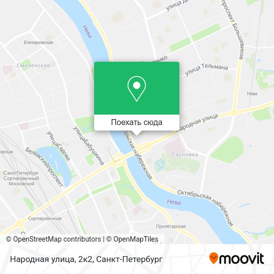 Карта Народная улица, 2к2