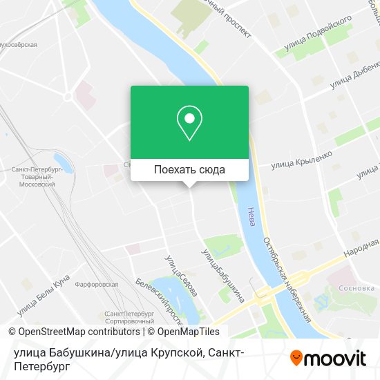 Карта улица Бабушкина/улица Крупской
