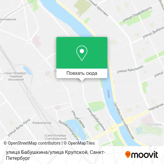 Карта улица Бабушкина/улица Крупской
