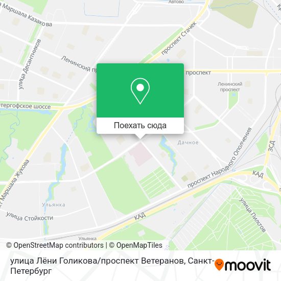 Карта улица Лёни Голикова / проспект Ветеранов