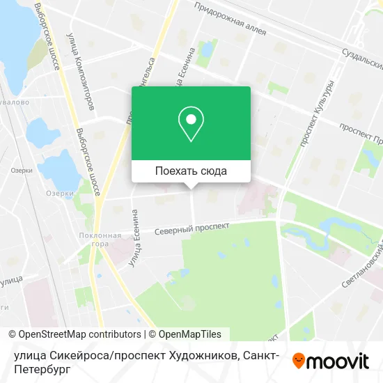 Карта улица Сикейроса / проспект Художников