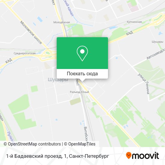Карта 1-й Бадаевский проезд, 1