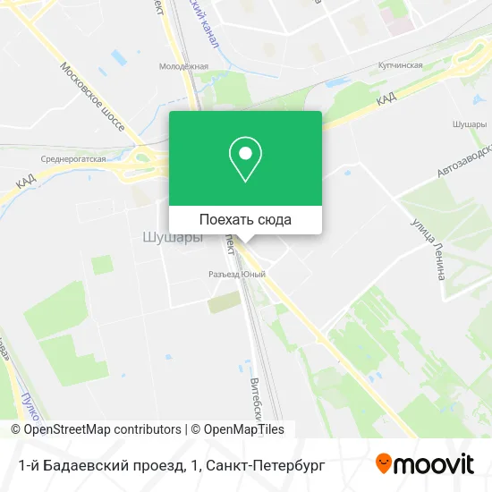 Карта 1-й Бадаевский проезд, 1