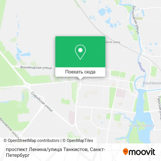 Карта проспект Ленина / улица Танкистов