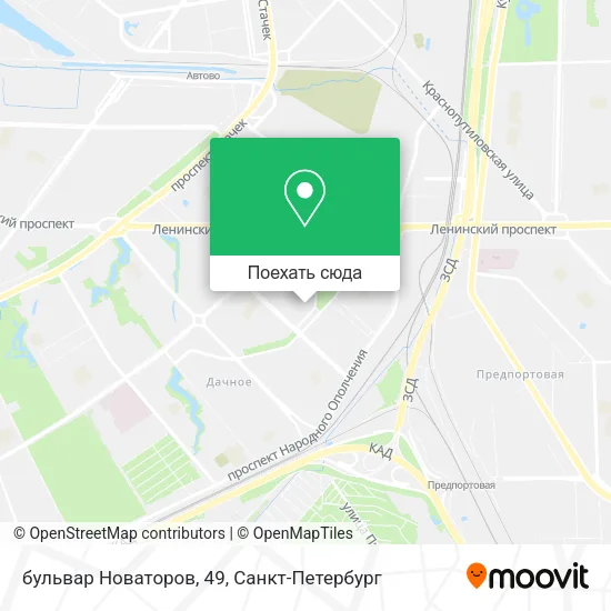 Карта бульвар Новаторов, 49