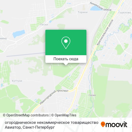 Карта огородническое некоммерческое товарищество Авиатор