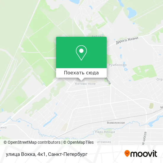 Карта улица Вокка, 4к1