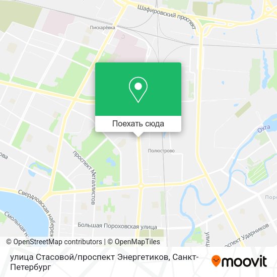 Карта улица Стасовой / проспект Энергетиков