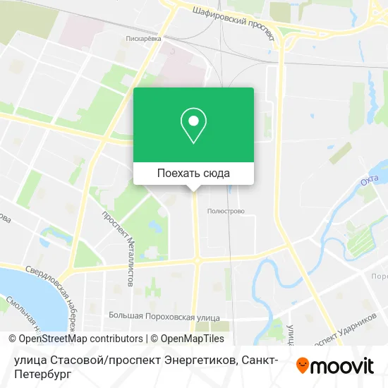 Карта улица Стасовой / проспект Энергетиков