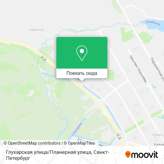Карта Глухарская улица / Планерная улица