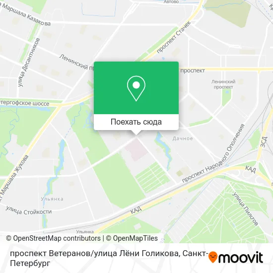 Карта проспект Ветеранов / улица Лёни Голикова