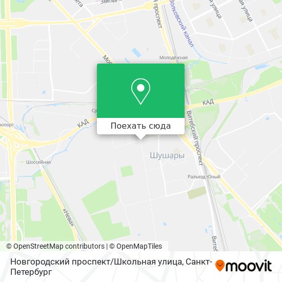 Карта Новгородский проспект / Школьная улица