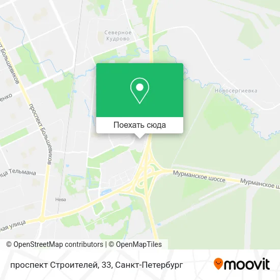 Карта проспект Строителей, 33