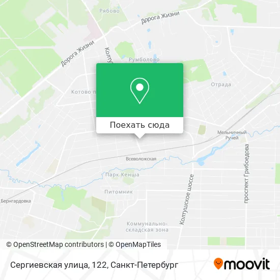 Карта Сергиевская улица, 122