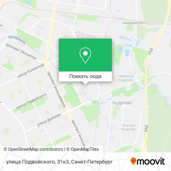 Карта улица Подвойского, 31к3