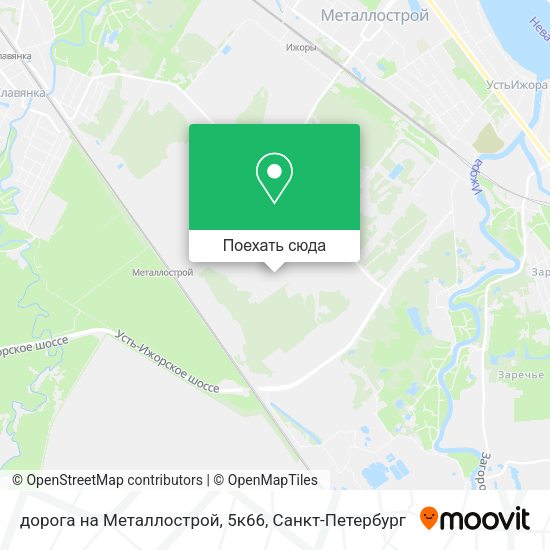 Карта дорога на Металлострой, 5к66