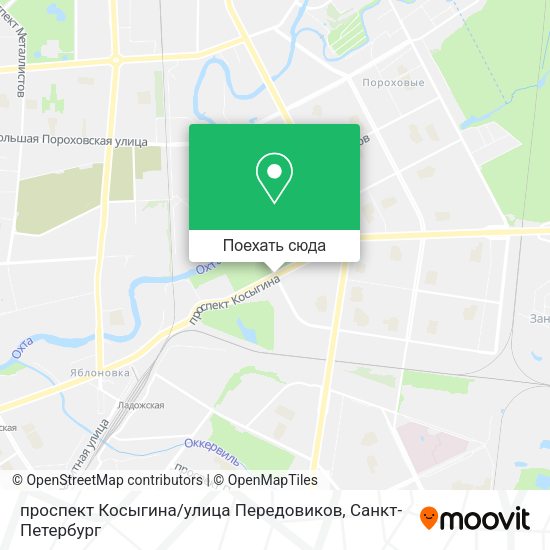 Карта проспект Косыгина / улица Передовиков