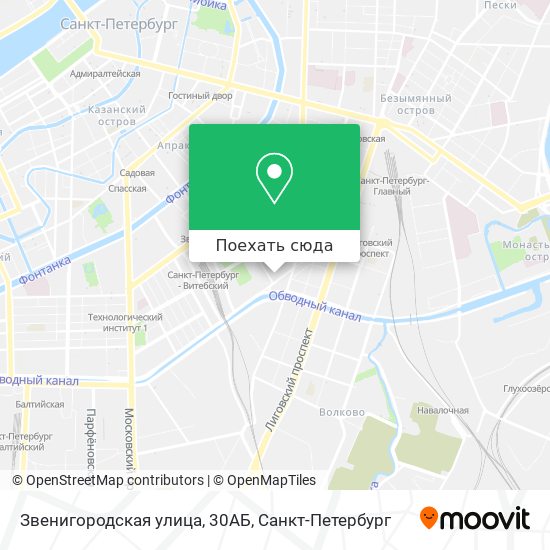 Карта Звенигородская улица, 30АБ