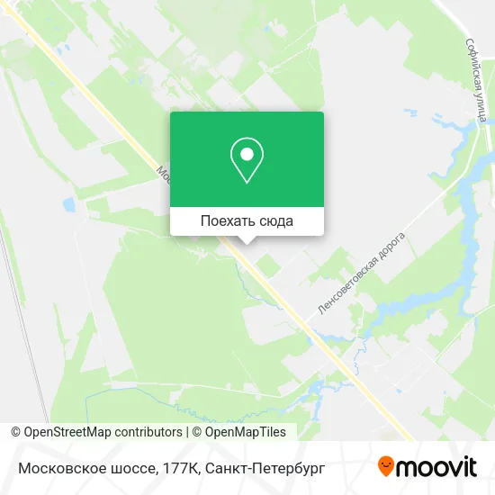 Карта Московское шоссе, 177К