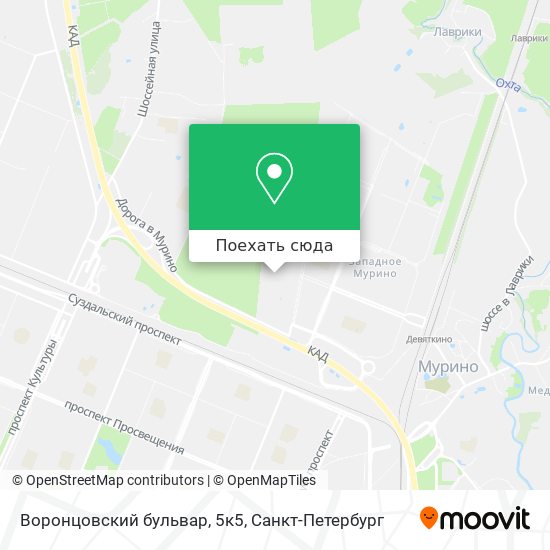 Карта Воронцовский бульвар, 5к5