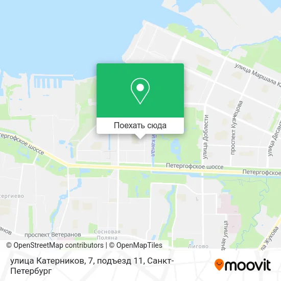 Карта улица Катерников, 7, подъезд 11