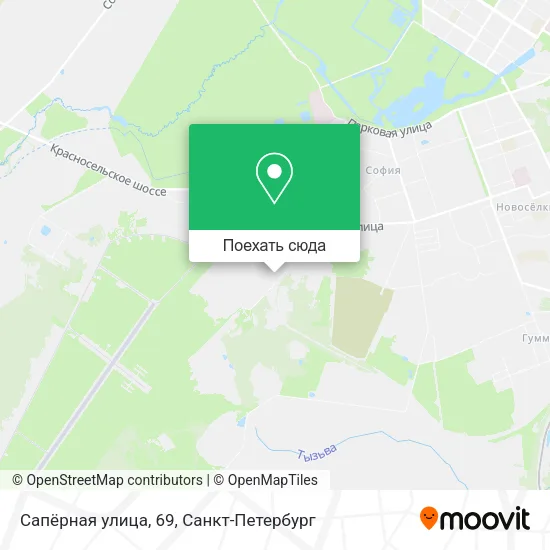 Карта Сапёрная улица, 69
