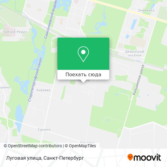 Карта Луговая улица