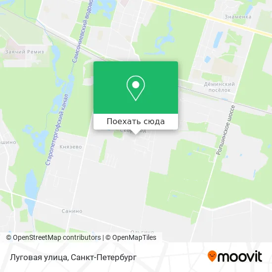 Карта Луговая улица