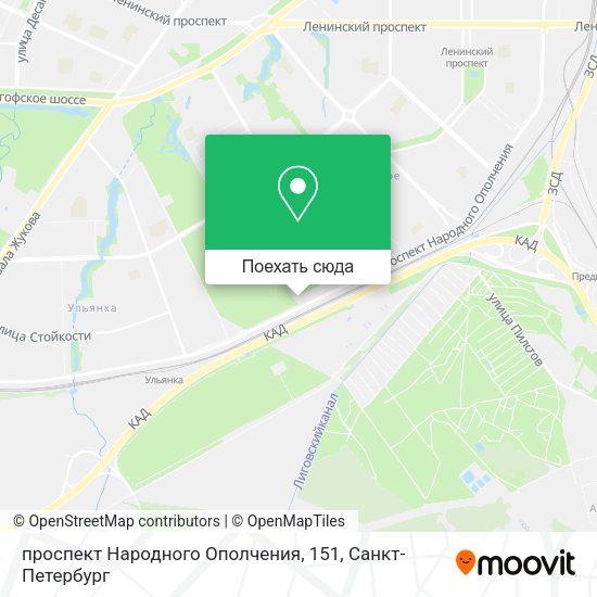 Карта проспект Народного Ополчения, 151
