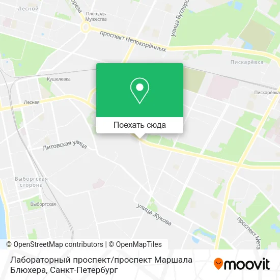 Карта Лабораторный проспект / проспект Маршала Блюхера