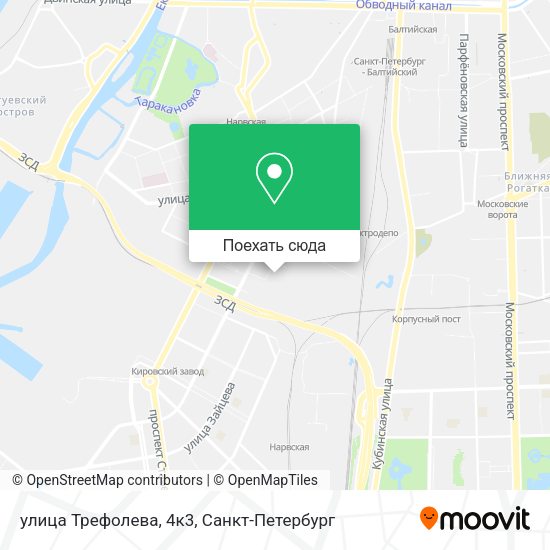 Карта улица Трефолева, 4к3