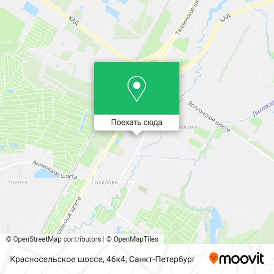 Карта Красносельское шоссе, 46к4