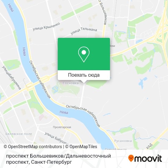 Карта проспект Большевиков / Дальневосточный проспект