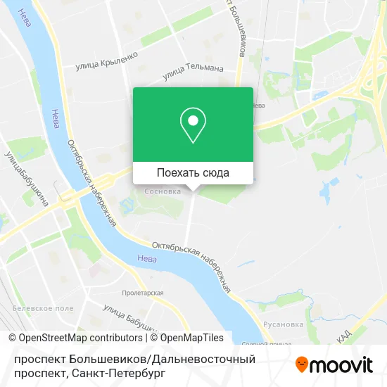 Карта проспект Большевиков / Дальневосточный проспект