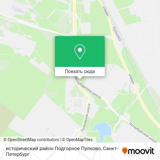 Карта исторический район Подгорное Пулково