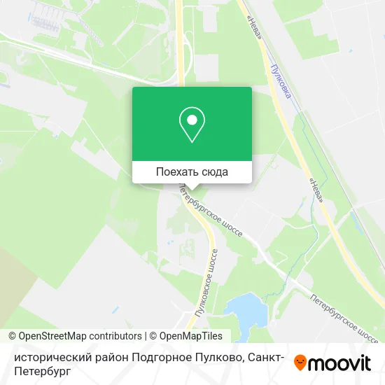 Карта исторический район Подгорное Пулково