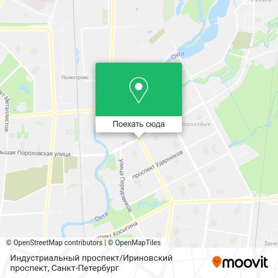 Карта Индустриальный проспект / Ириновский проспект
