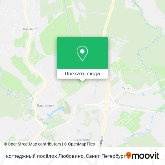 Карта коттеджный посёлок Любовино