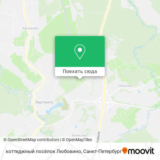 Карта коттеджный посёлок Любовино
