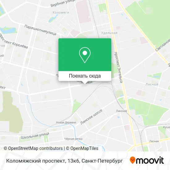 Карта Коломяжский проспект, 13к6