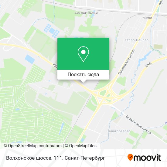 Карта Волхонское шоссе, 111