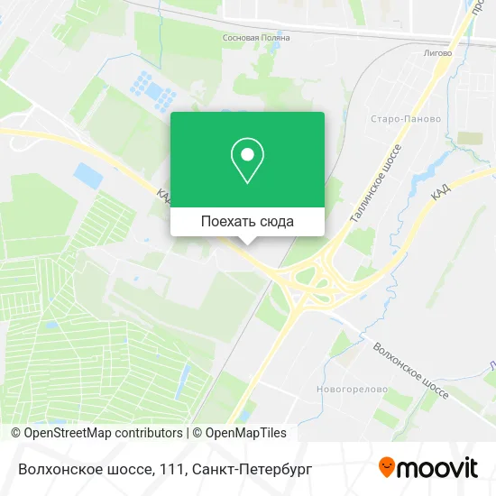 Карта Волхонское шоссе, 111