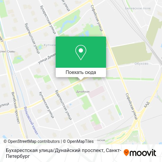 Карта Бухарестская улица / Дунайский проспект