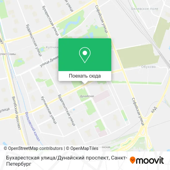Карта Бухарестская улица / Дунайский проспект