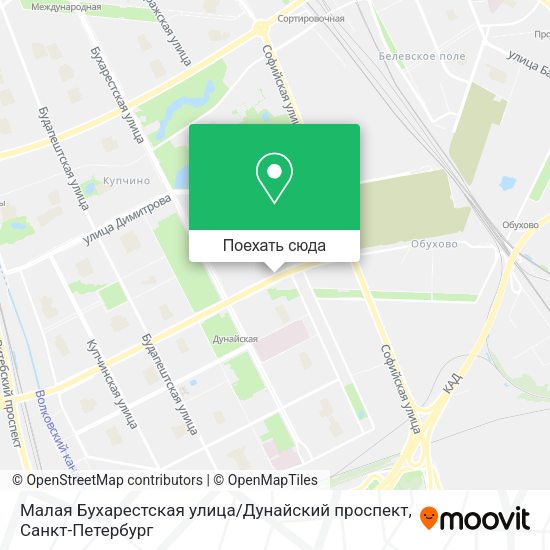 Карта Малая Бухарестская улица / Дунайский проспект