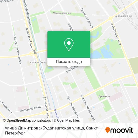 Карта улица Димитрова / Будапештская улица